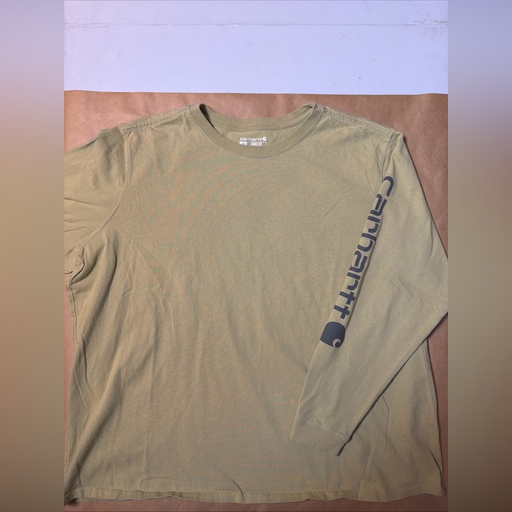 Carhartt Shirt Women’s 2X  (20-22) Loose Fit Long Sleeve Logo Workwear TK0231-W